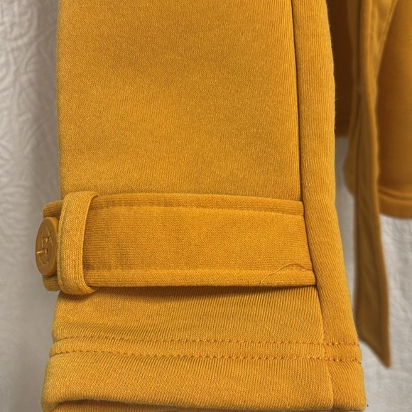 Cavalini Mustard Colored Pea Coat with Belt - Picture 7 of 10